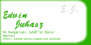 edvin juhasz business card